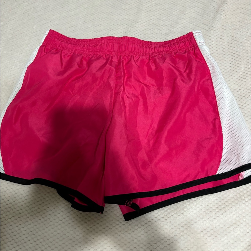 Pink and white shorts
